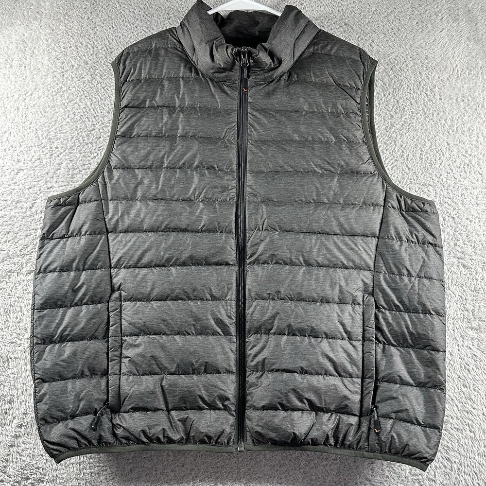 Hawke &‎ Co Puffer Vest Mens XL Gray Lightweight Packable Outdoors Hiking